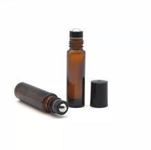 Load image into Gallery viewer, 10ml Amber Glass Roller Bottles