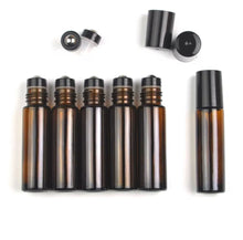 Load image into Gallery viewer, 10ml Amber Glass Roller Bottles